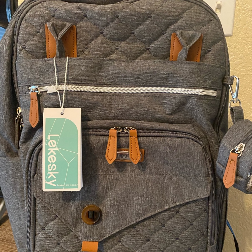 NWT! Lekebaby 3 in 1 diaper bag backpack